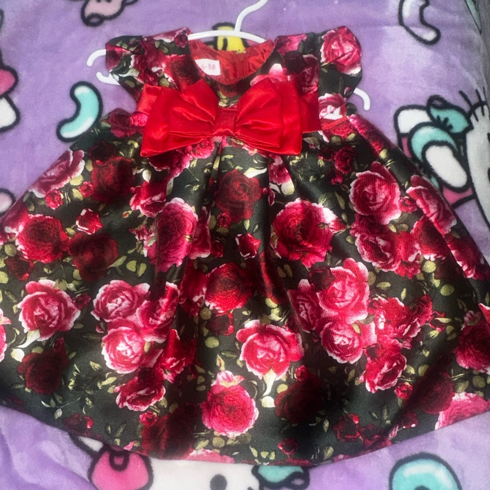 Red Macy’s Baby Floral Dress